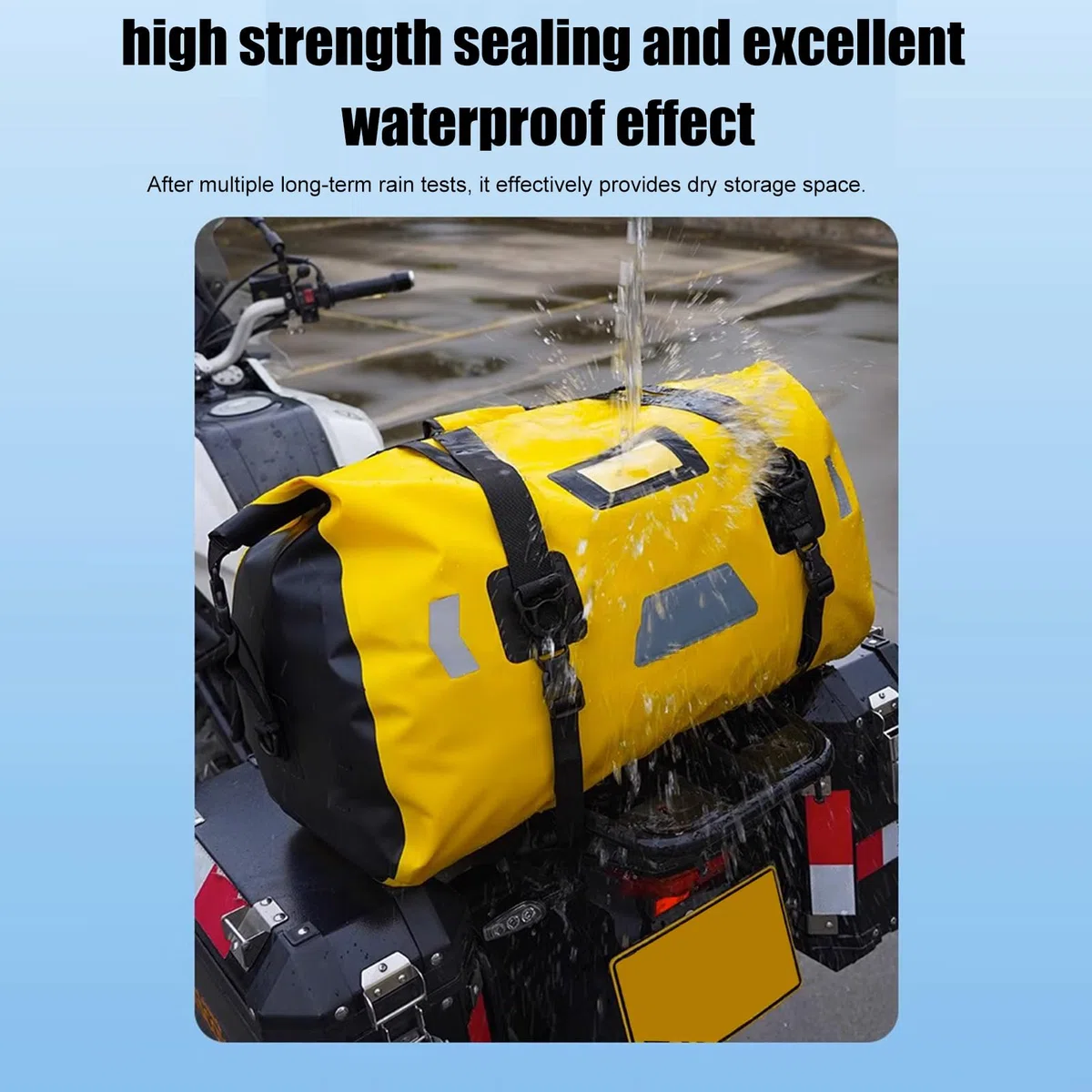 aqxreight Motocyklowa Odblaskowa Torba na bagaż z PVC Duffel Dry Bag do Jazdy na Nartach Podróże Piesze Wycieczki Kemping Akcesoria Zewnętrzne, Wiele Metod Noszenia z Wytrzymałymi Paskami