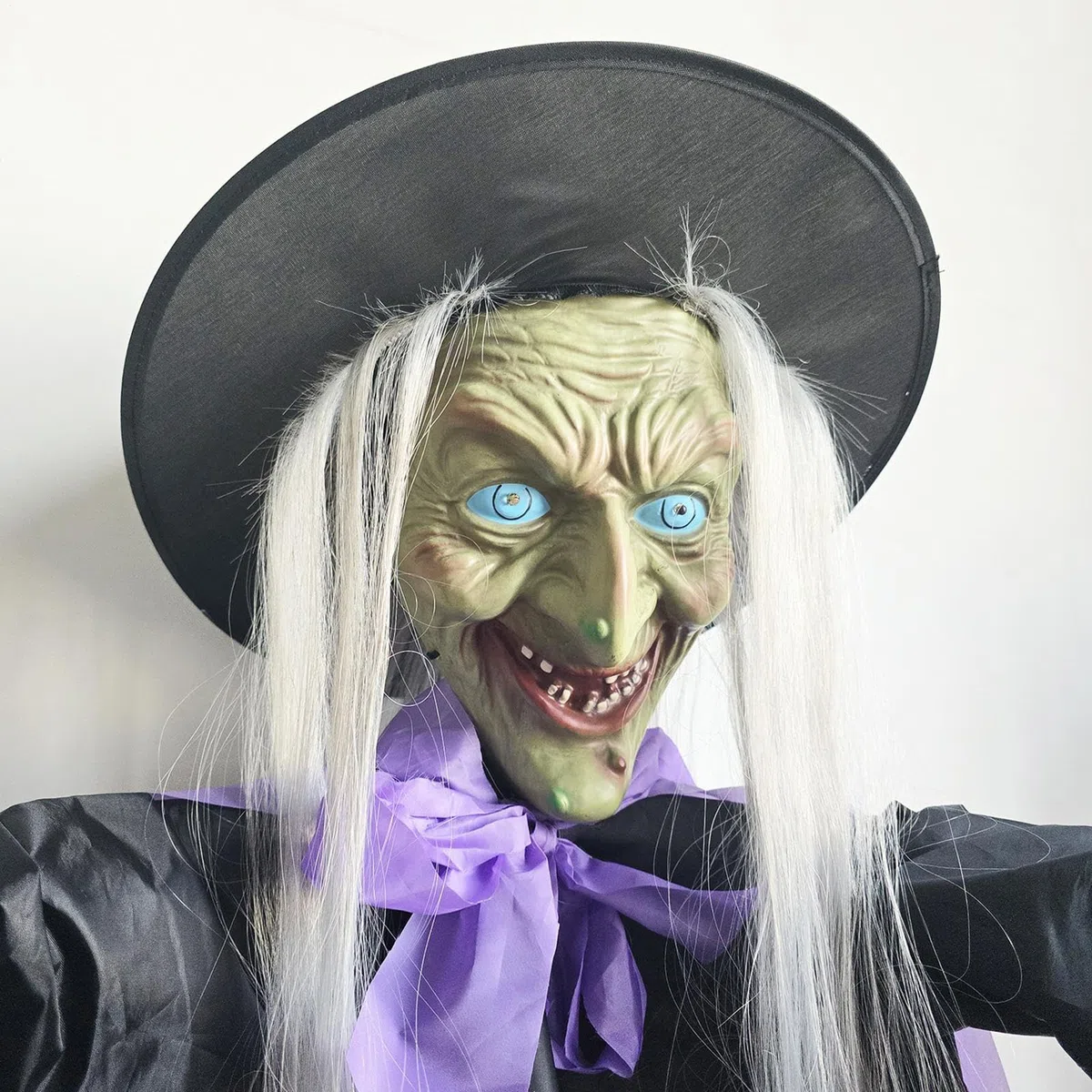 Halloweenowe Dekoracje Zewnętrzne Z Czarownicą Straszne Rekwizyty, | Halloweenowa Na Miotle Ze Świecącymi Oczami na Imprezę Nawiedzony Dom Ogród Trawnik Wewnątrz