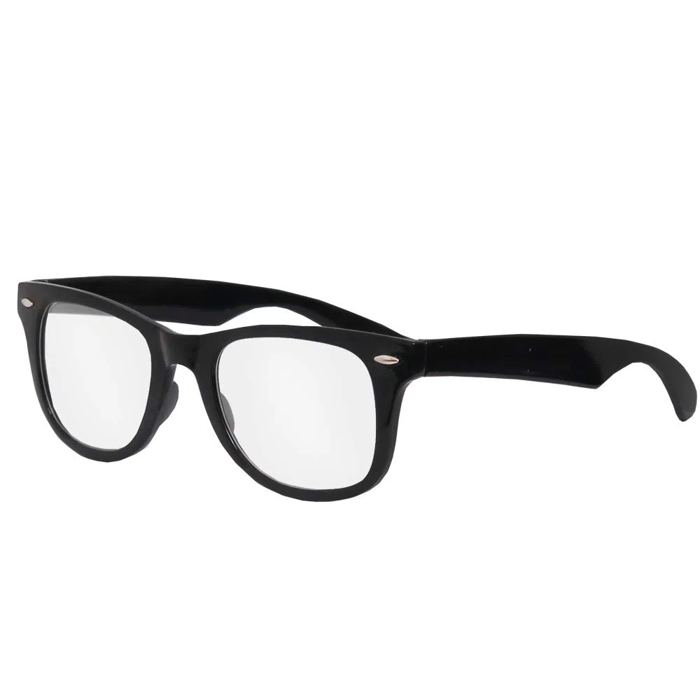 GEEK okulary fantazyjne akcesoria czarne oprawki przezroczyste fałszywe soczewki unisex szkoła kLUB odzież retro styl hurtowa (opakowanie 24)